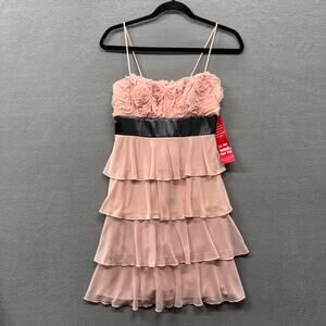 Vtg Y2K Coquette Bratz Cute Goth Empire Waist Tiered Skirt Mini Dress Juniors S